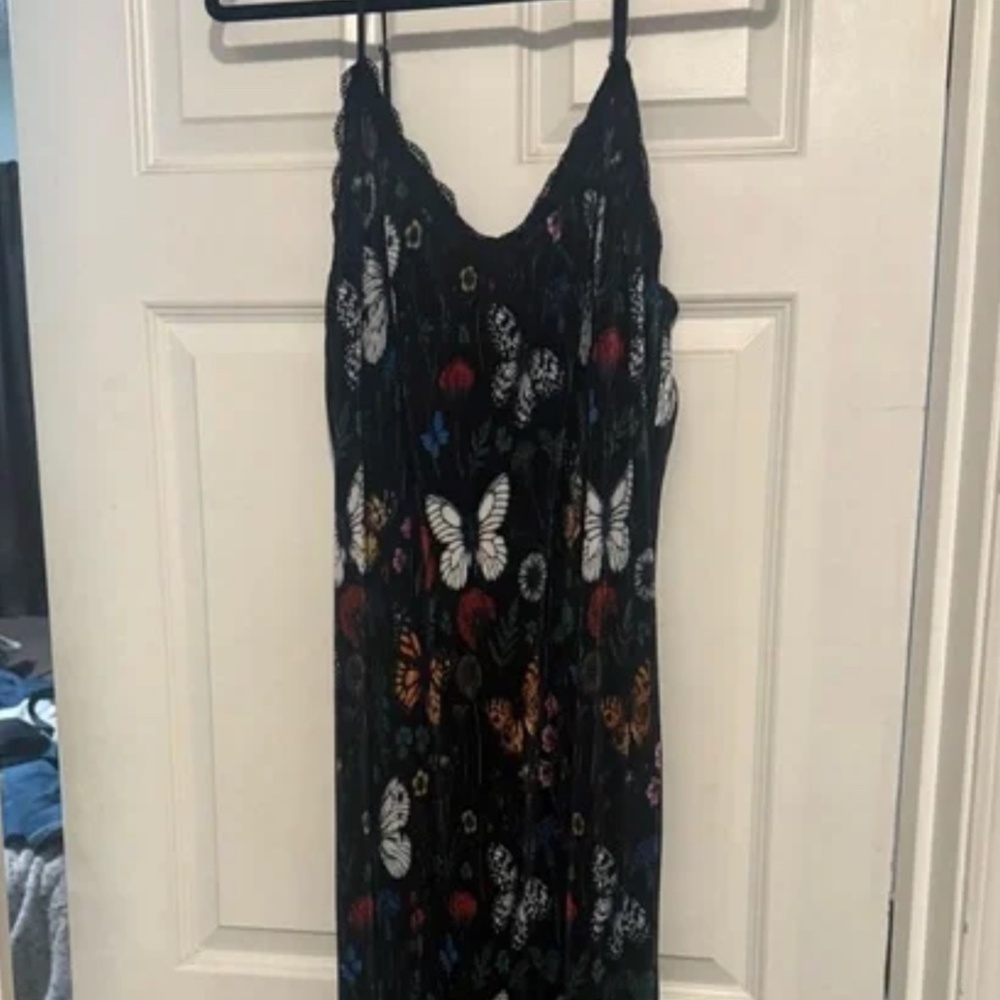 Dressed In LALA Money Honey Plisse Slip Dress in Folklore Florals